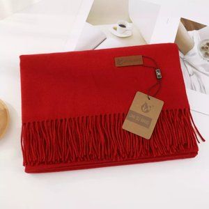 Cashmere Feel Solid Scarf, Luxurious Long Extra Large Women Men shawl